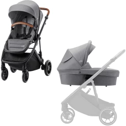 Britax Römer Kombikinderwagen Strider M Inklusive Regenverdeck Elephant Grey